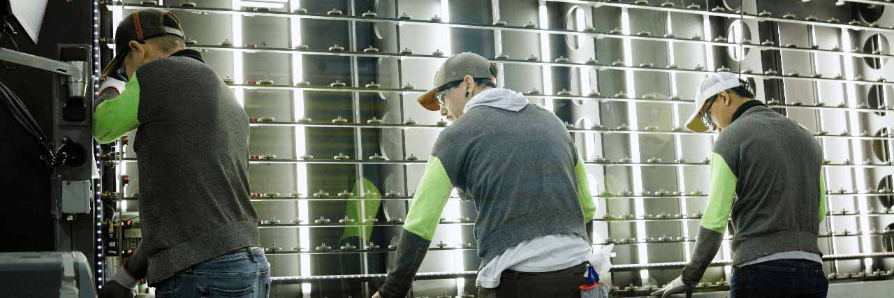 Cardinal Glass employees working together Cardinal Glass employees working together